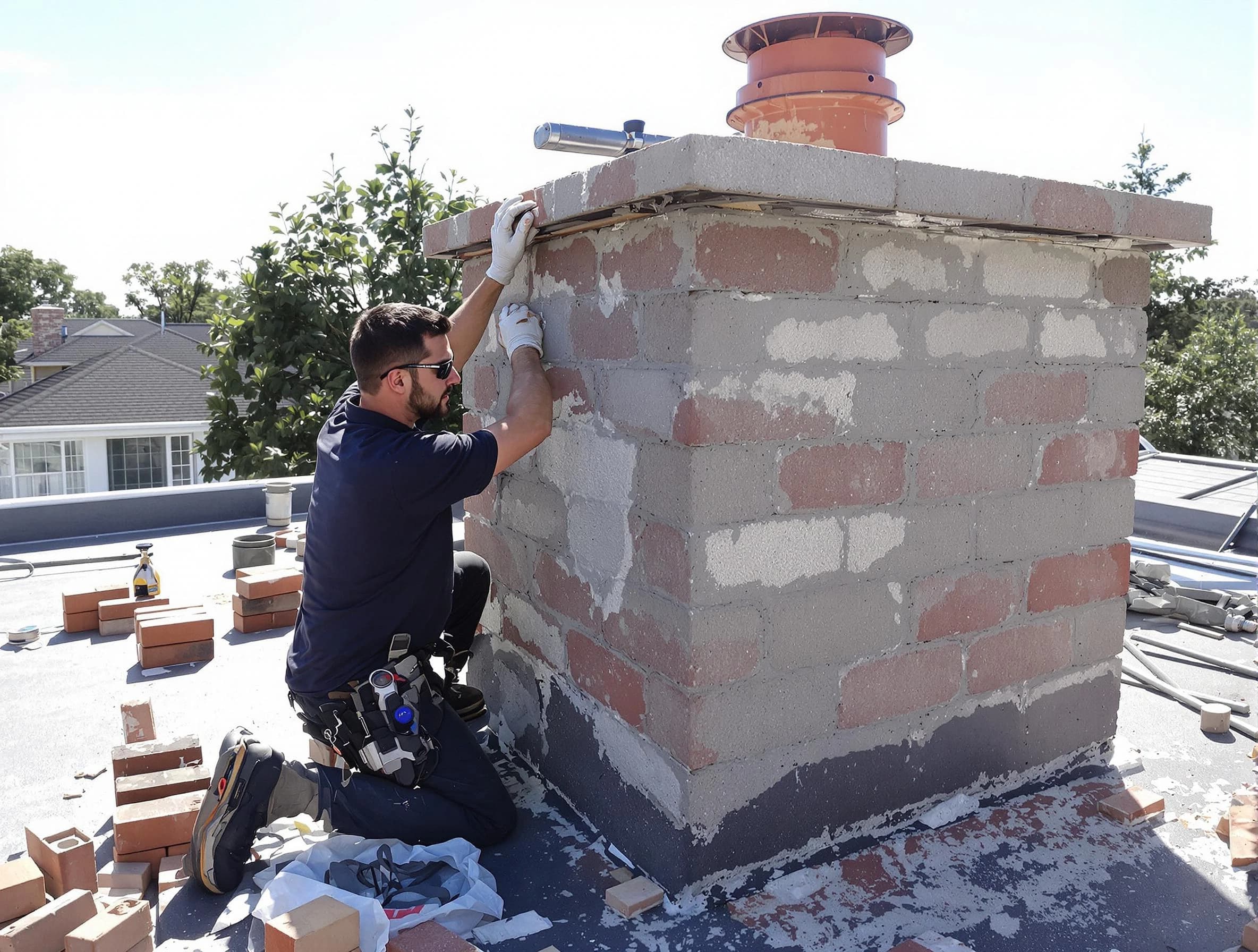 Advanced chimney repair process by Randolph Chimney Sweep in Randolph, NJ