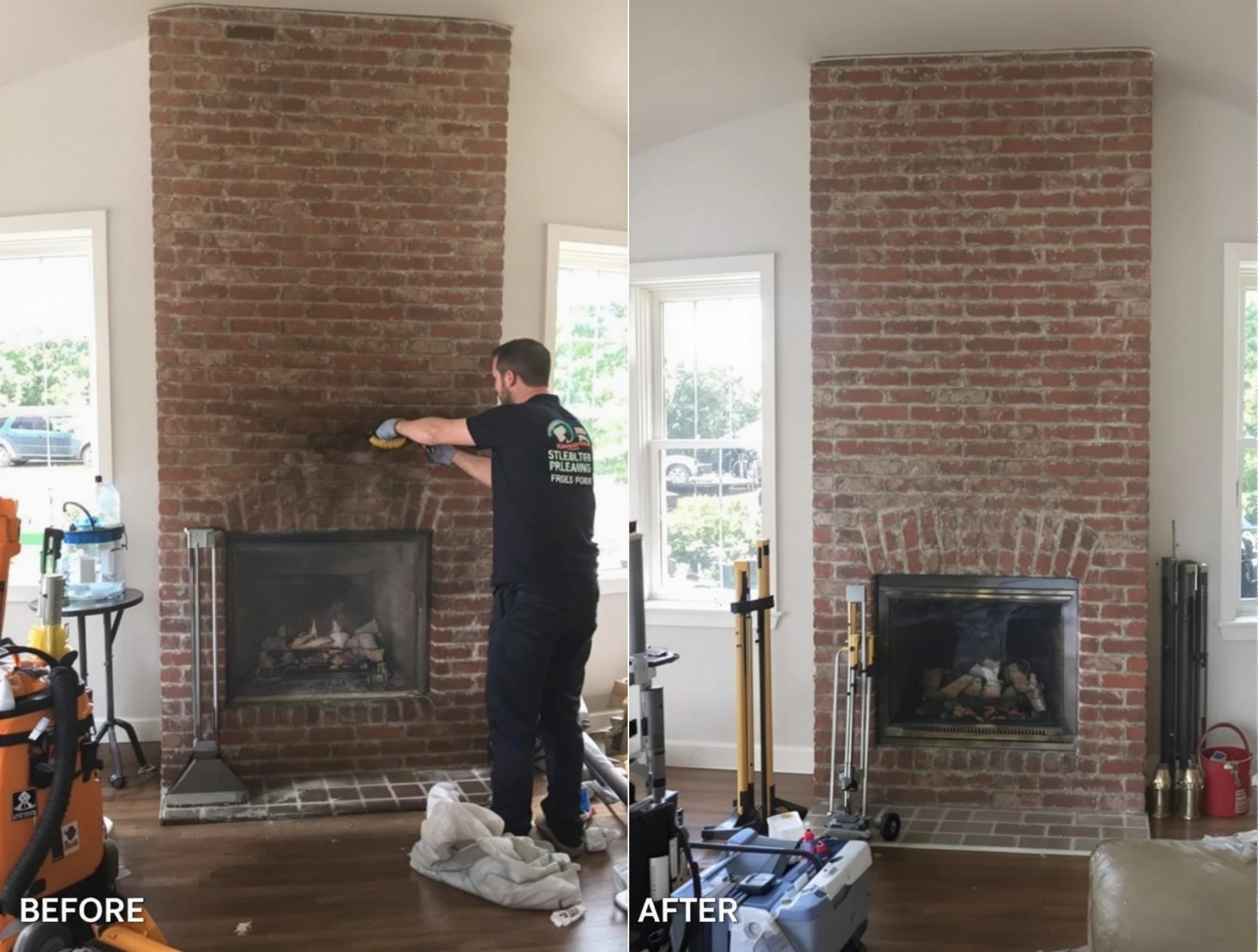 Finished chimney sweeping service by Randolph Chimney Sweep in Randolph, NJ