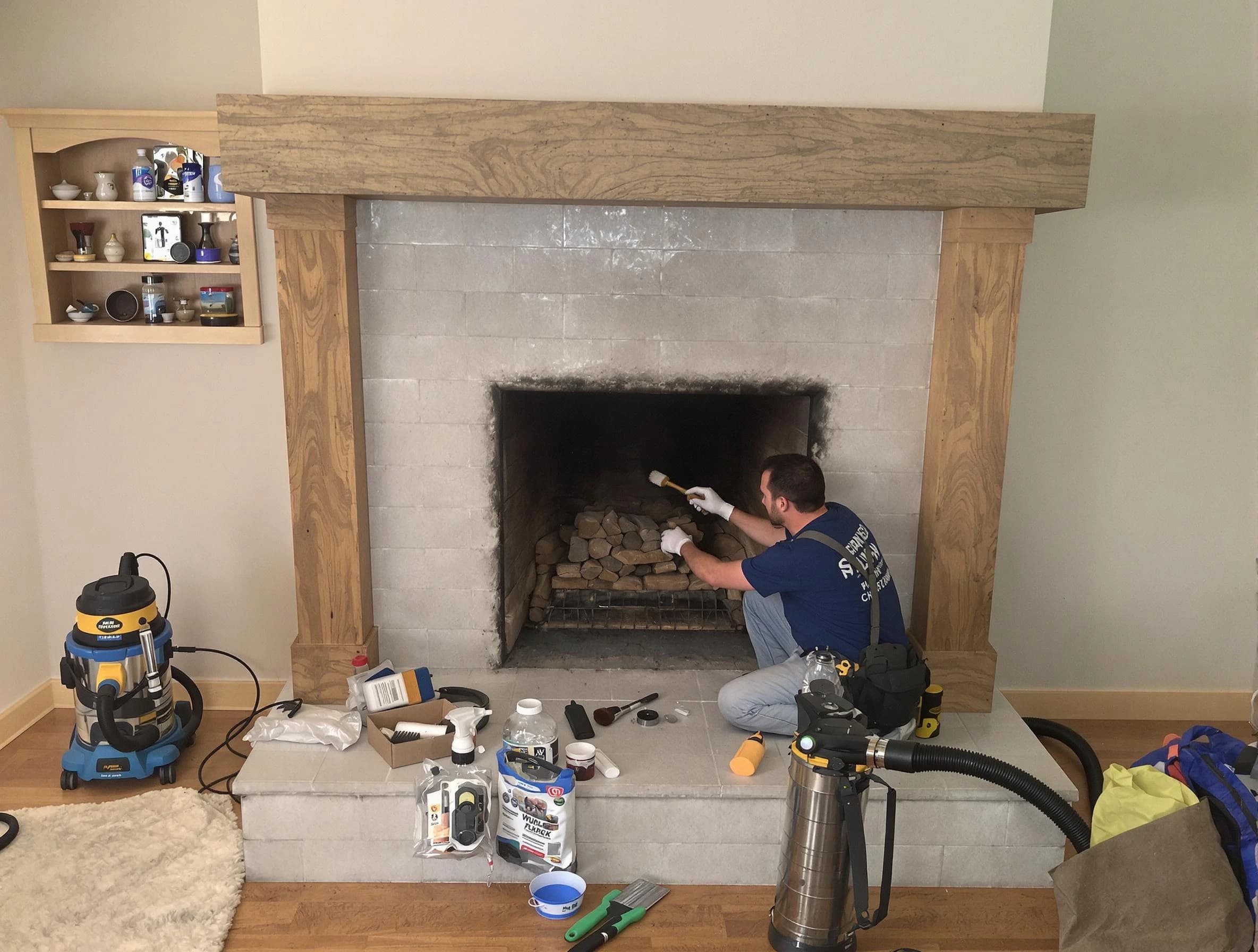 Detailed creosote removal process by Randolph Chimney Sweep in Randolph, NJ