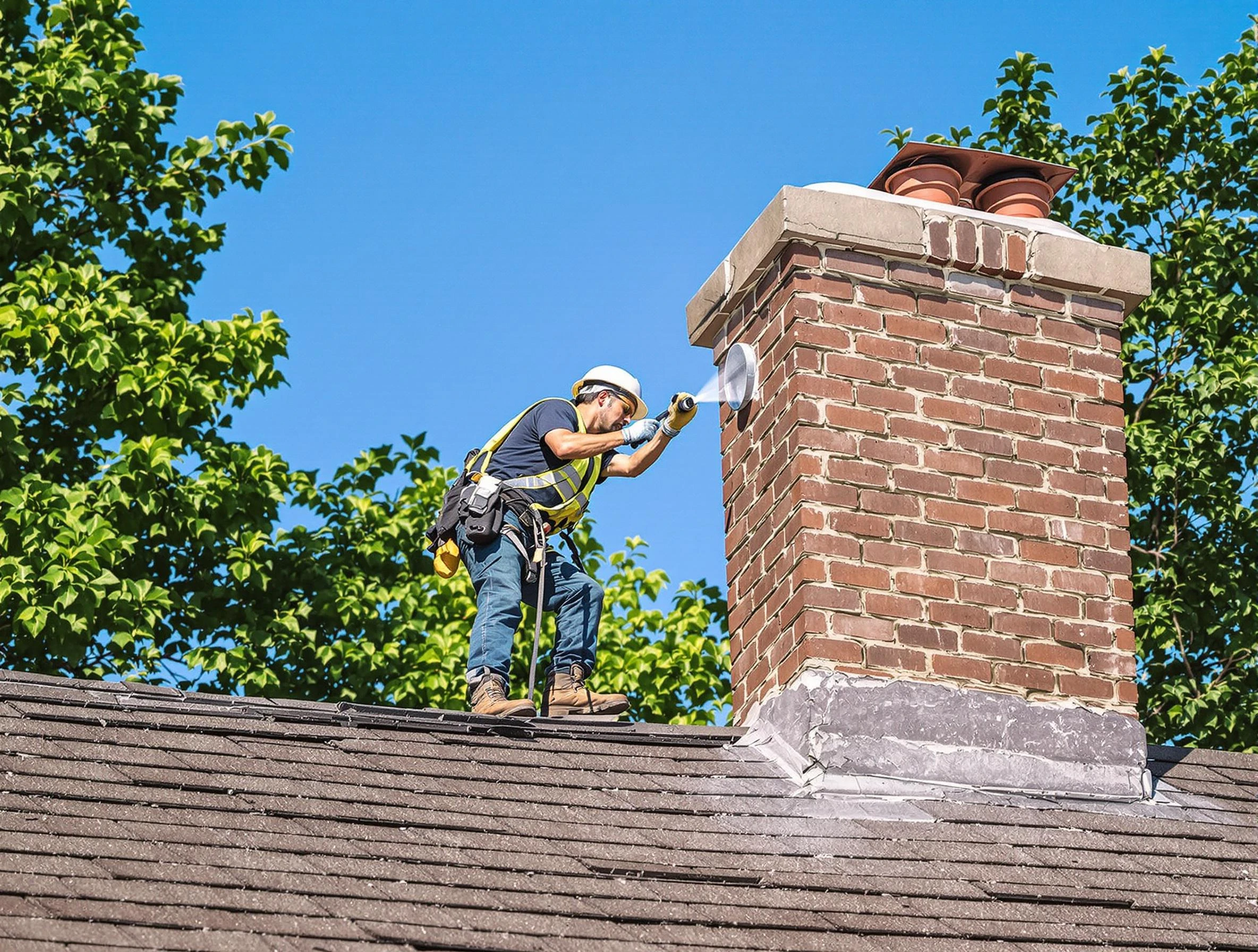 Randolph Chimney Sweep performing an inspection with advanced tools in Randolph, NJ
