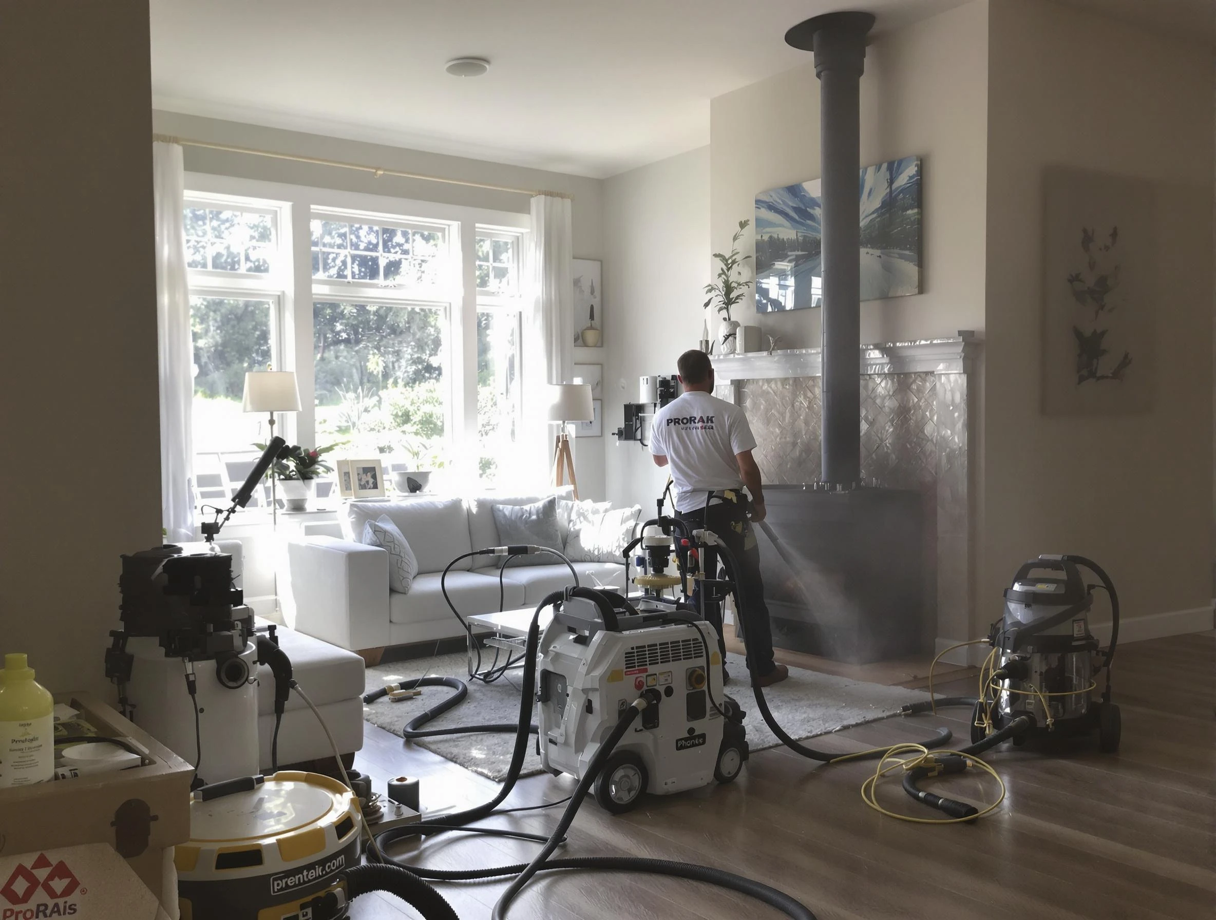 Soot removal service by Randolph Chimney Sweep for a fireplace in Randolph, NJ